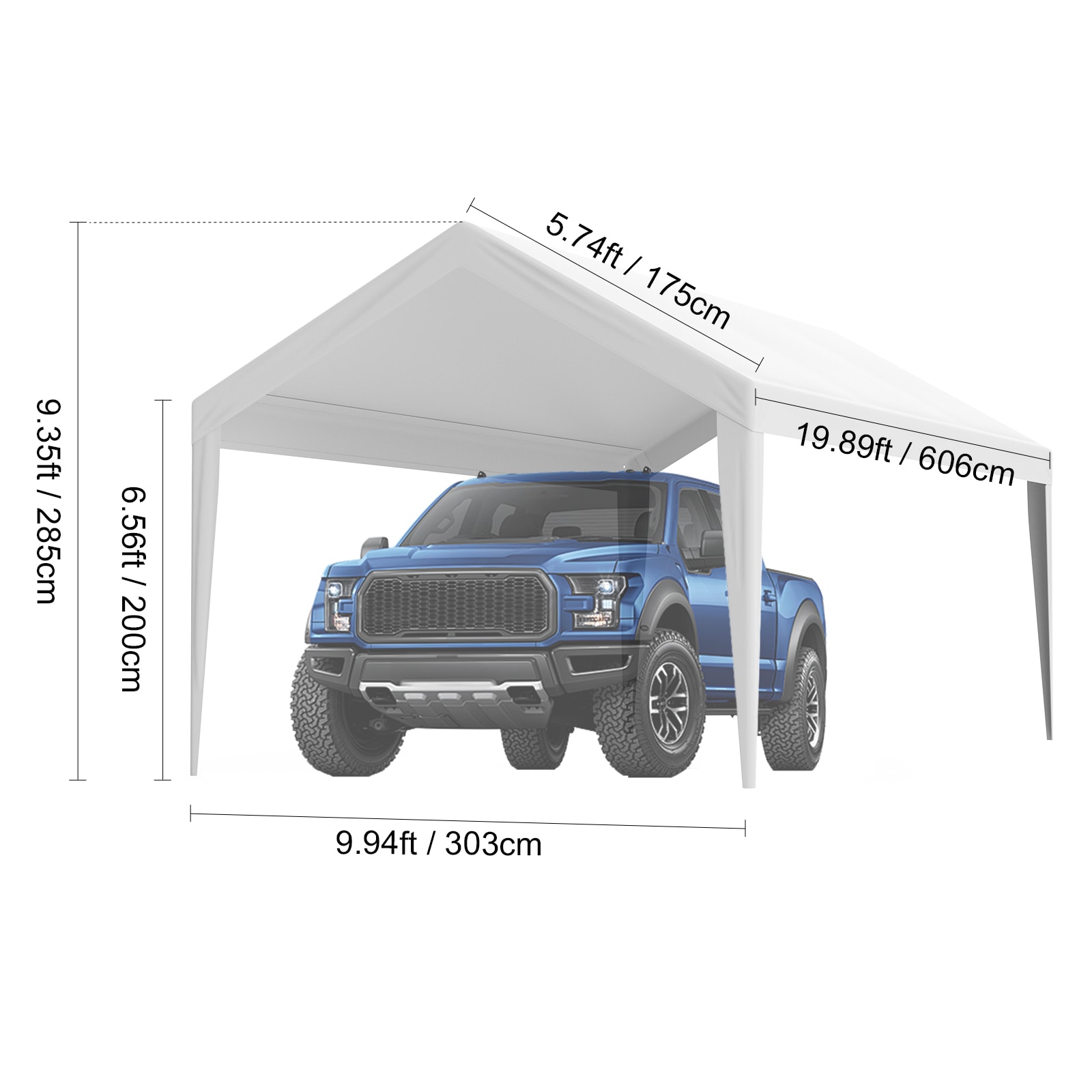 Carport Replacement Canopy Cover Heavy Duty Waterproof Uv Shield_voghion.com